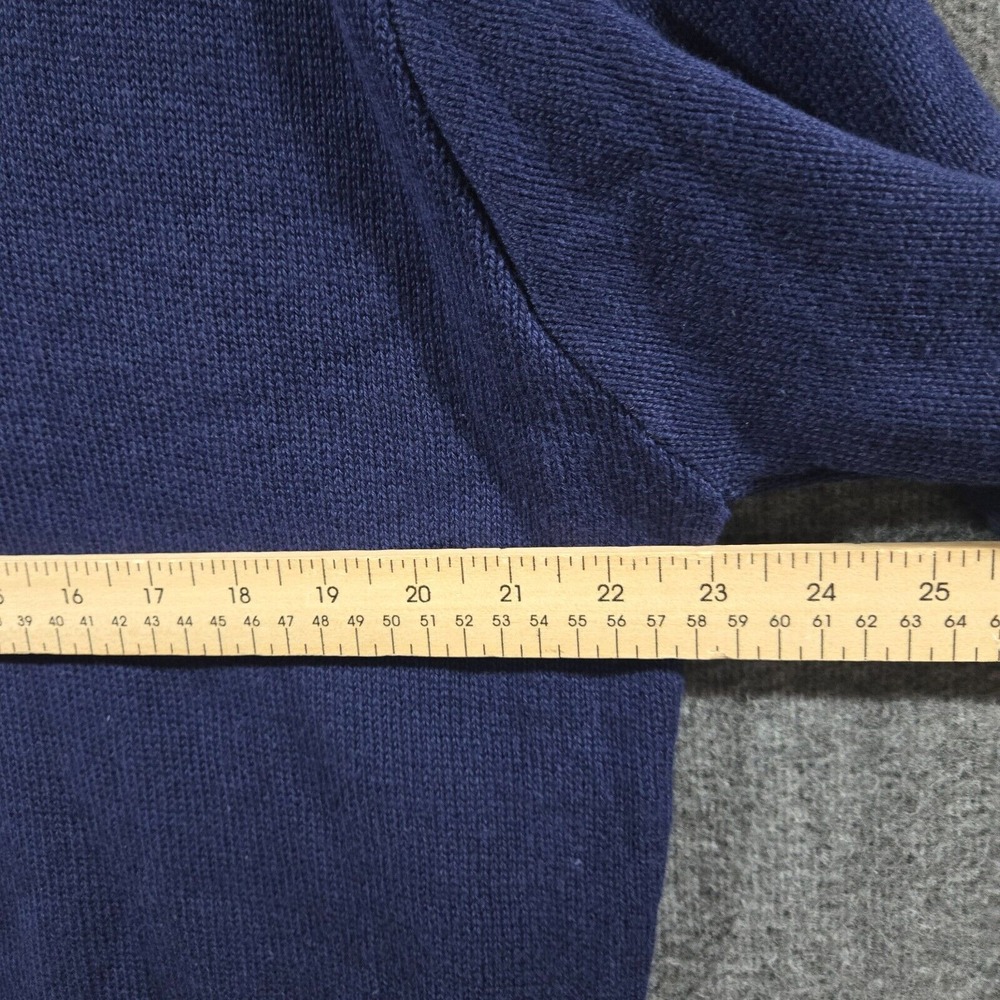 VINTAGE‎ Isle Of Cotton Mens Sweater Pullover Cotton Navy Blue V Neck USA XL NWT - Picture 4 of 7